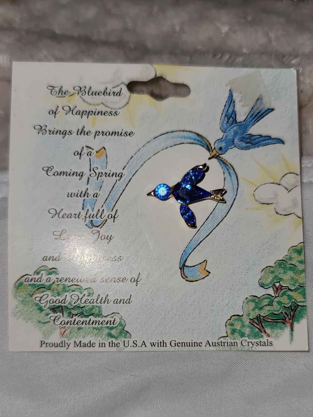 Thoughtful Little Angels Bluebird of Happiness lapel pin (48)